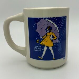 Vintage Morton Salt Company Mug "When it Rains it Pours" 1968 Logo